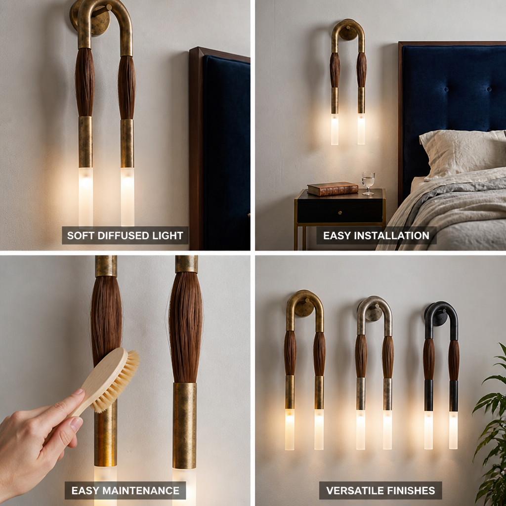 Fringed Acrylic Diffuser Wall Sconce