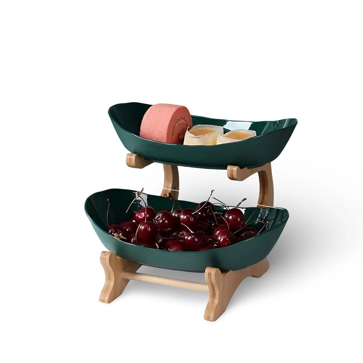 Fruit & Snack Stand Vertical Three-Tier Wood