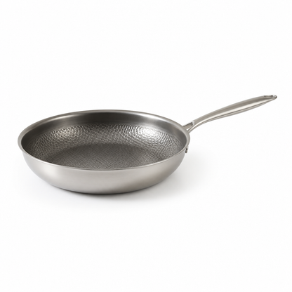 Frying Pan Hammered Titanium Natural Non-Stick Induction Compatible