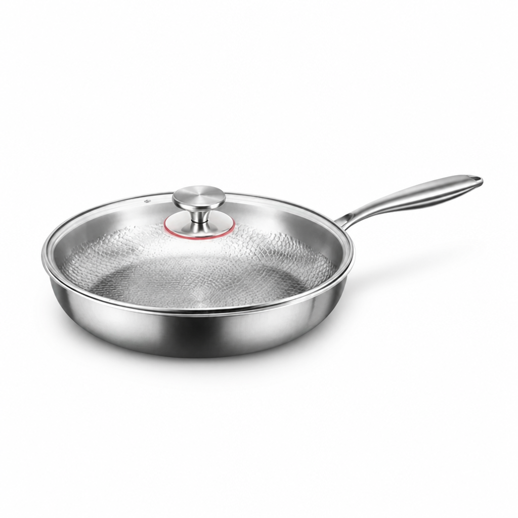 Frying Pan Hammered Titanium Natural Non-Stick Induction Compatible