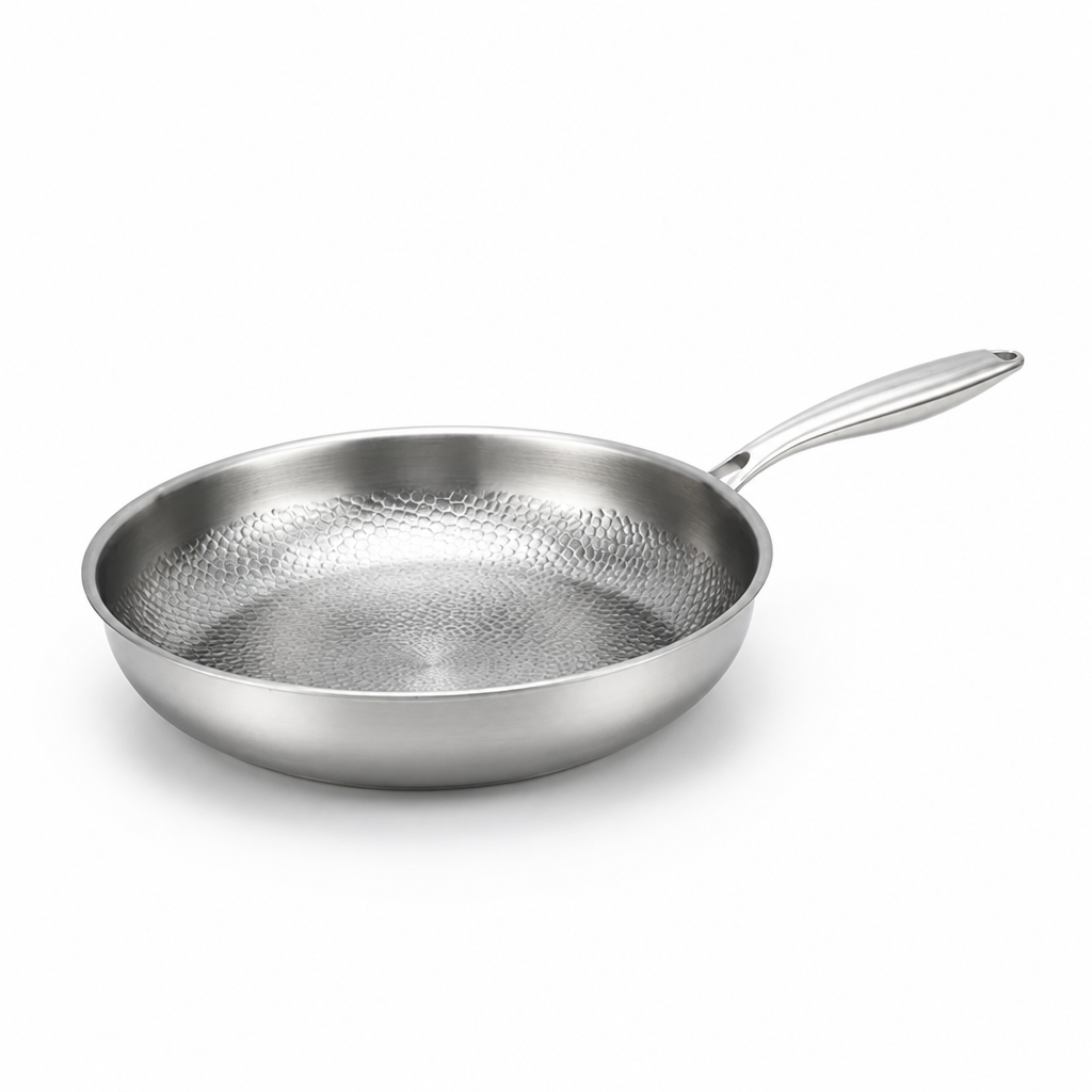 Frying Pan Hammered Titanium Natural Non-Stick Induction Compatible