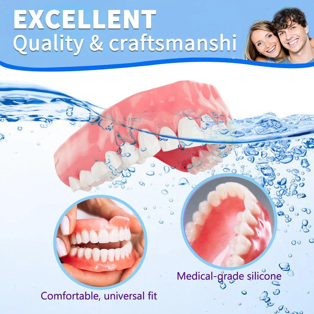Full Denture Set Moldable Custom Fit Upper And Lower