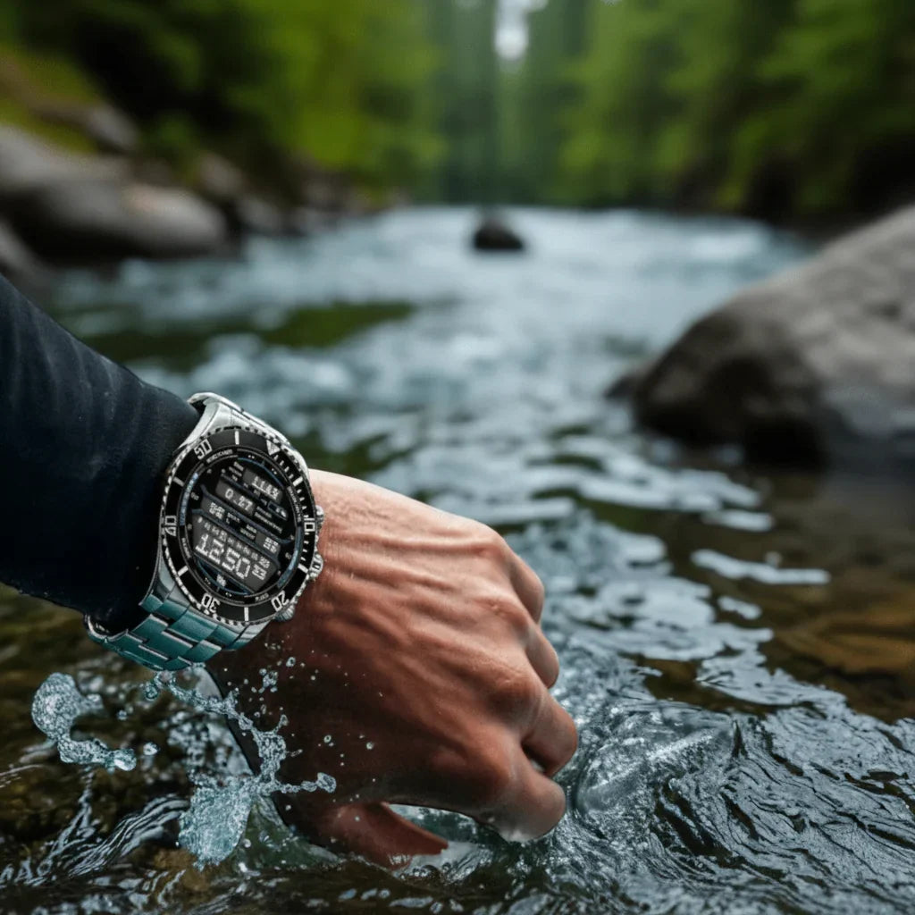 GPS Smartwatch Titanium Case Water-Resistant 21-Day Battery