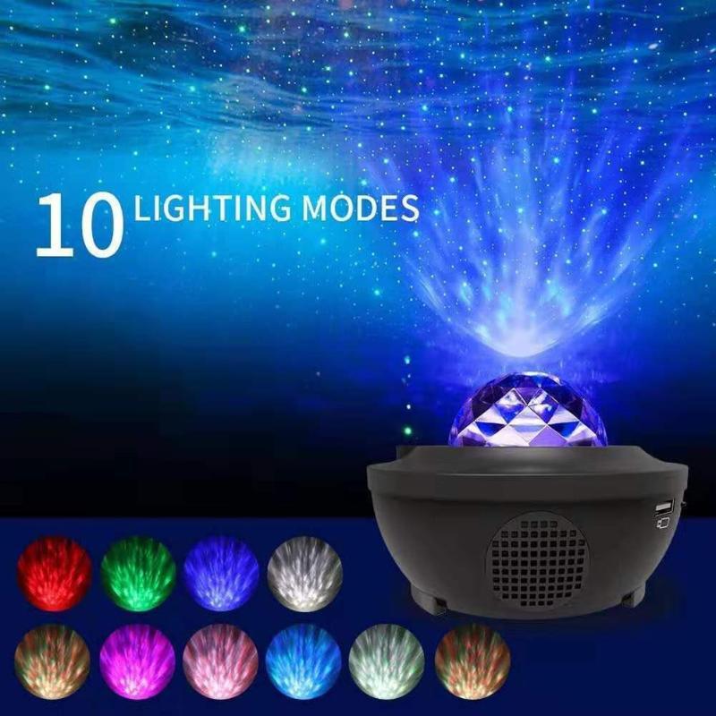 Galaxy Projector Dual-Lens Ocean Wave & Starry Sky Bluetooth Speaker