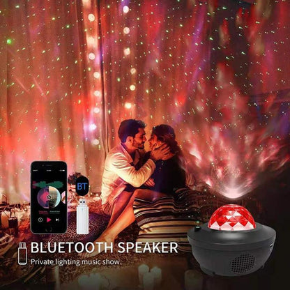 Galaxy Projector Dual-Lens Ocean Wave & Starry Sky Bluetooth Speaker