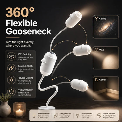 Galaxy Projector Star & Aurora Effects Dimmable USB-Powered Light
