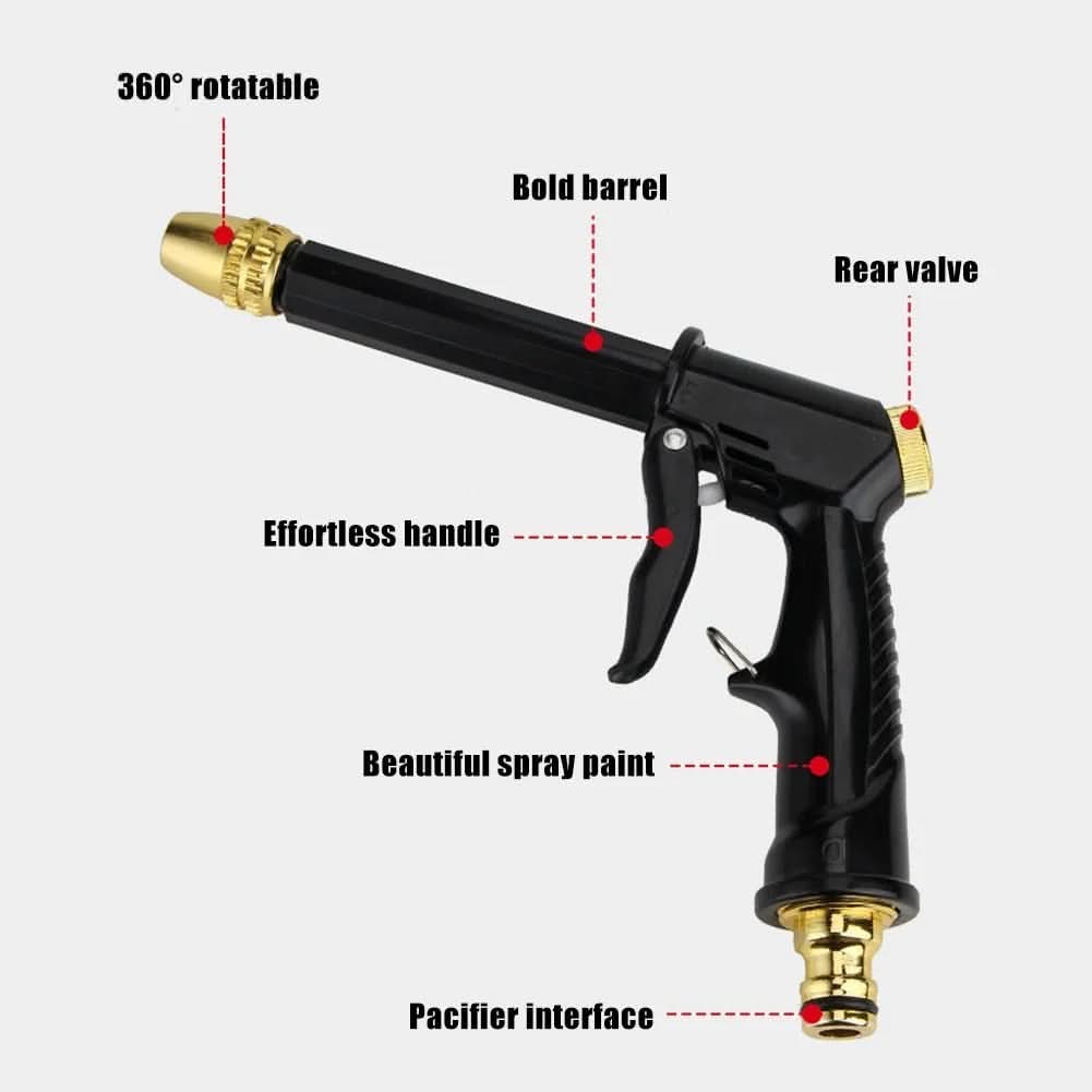 Garden Hose Nozzle High-Pressure Multi-Pattern Stainless Steel