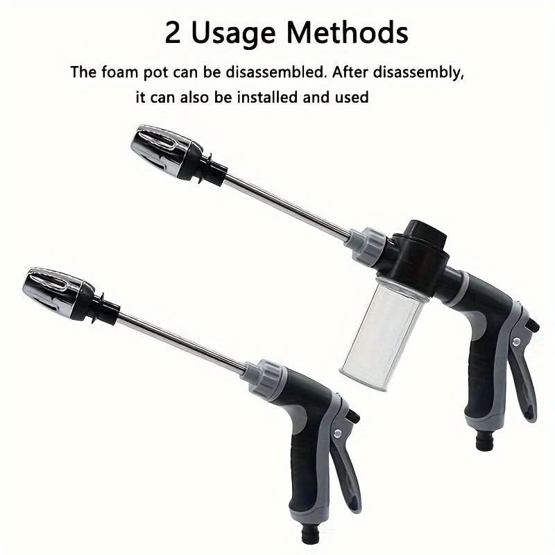 Garden Hose Spray Gun High-Pressure Foam Cannon 1L Tank