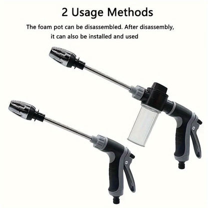 Garden Hose Spray Gun High-Pressure Foam Cannon 1L Tank