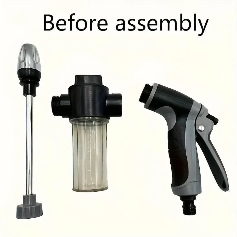Garden Hose Spray Gun High-Pressure Foam Cannon 1L Tank