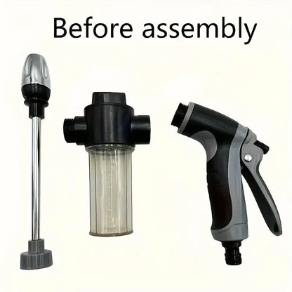Garden Hose Spray Gun High-Pressure Foam Cannon 1L Tank