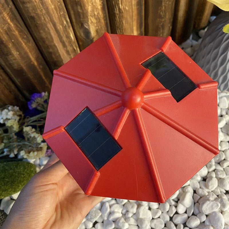 Garden Light Solar-Powered Rotating Beacon Automatic Dusk Lighting