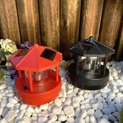 Garden Light Solar-Powered Rotating Beacon Automatic Dusk Lighting