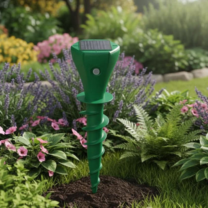 Garden Mole Repeller Solar-Powered Silent Vibration Weatherproof