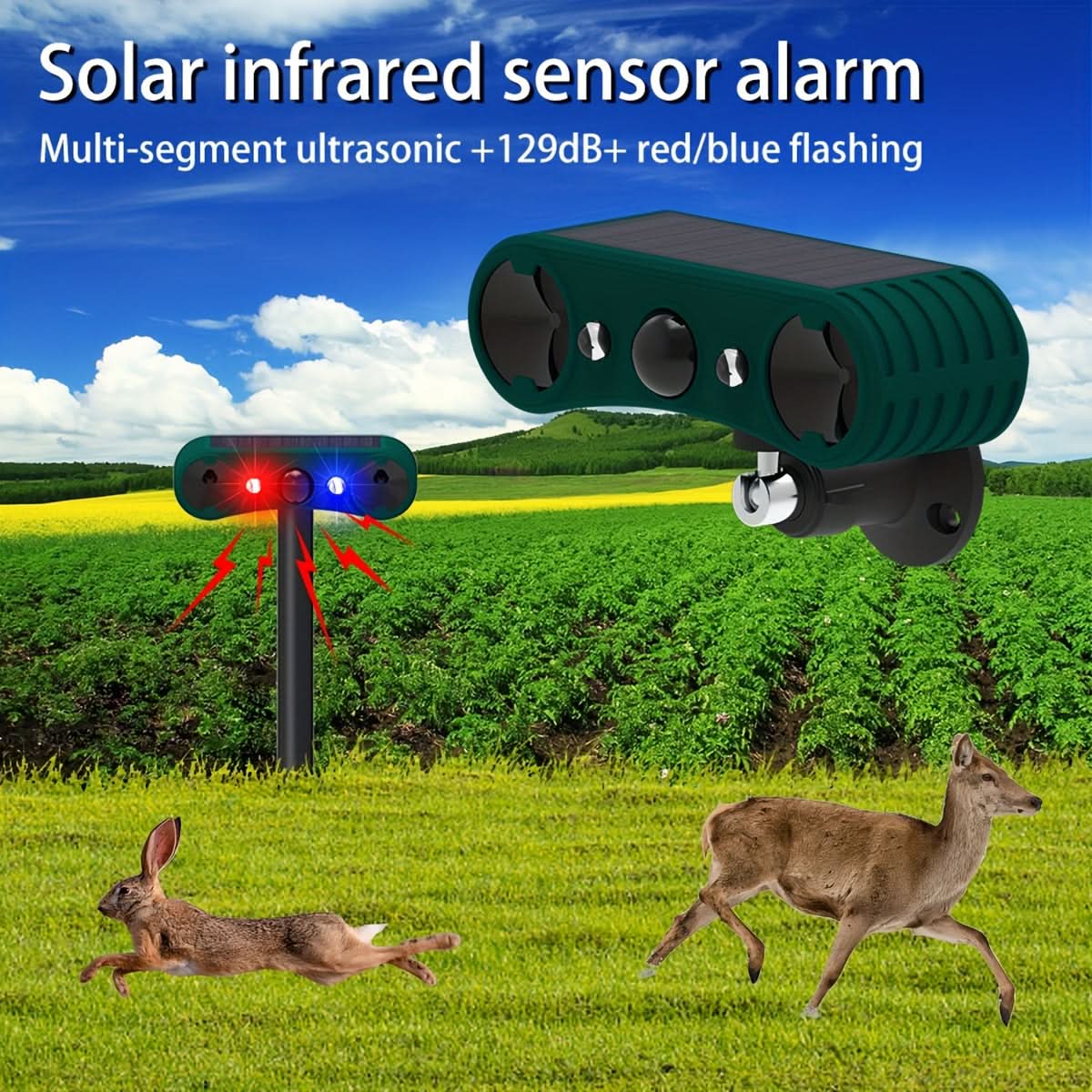 Garden Pest Repellent Motion-Activated Ultrasonic Weather-Resistant