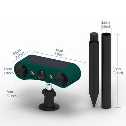 Garden Pest Repellent Motion-Activated Ultrasonic Weather-Resistant