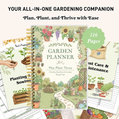 Garden Planner A5 Undated Plant Care Tracker