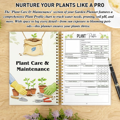 Garden Planner A5 Undated Plant Care Tracker
