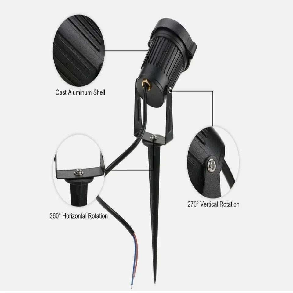 Garden Spotlights LED Adjustable IP65 10-Pack