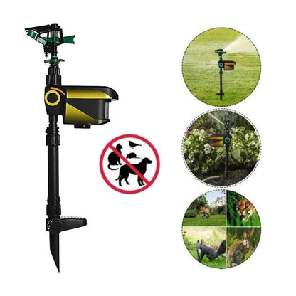 Garden Sprinkler Solar-Powered Motion-Activated 300-Degree Rotation