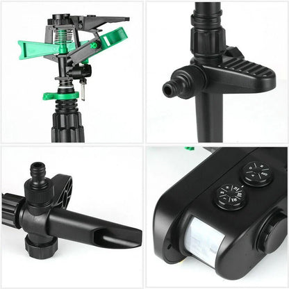 Garden Sprinkler Solar-Powered Motion-Activated 300-Degree Rotation