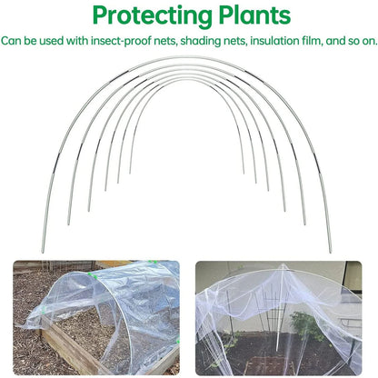 Garden Tunnel Fiberglass Frame UV-Resistant Cover & Roll-Up Sides