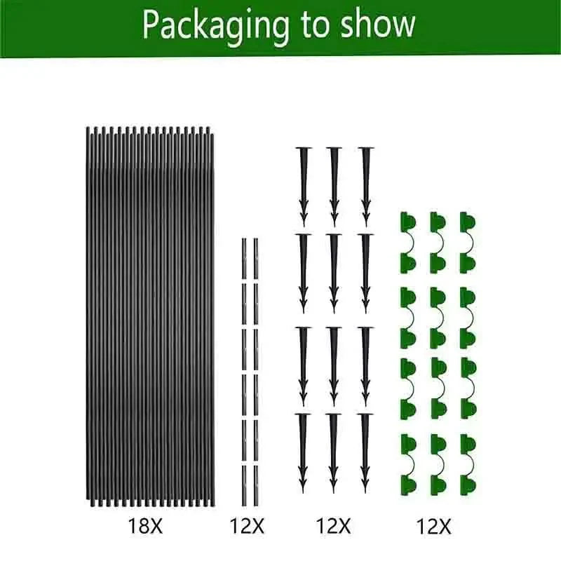 Garden Tunnel Fiberglass Frame UV-Resistant Cover & Roll-Up Sides