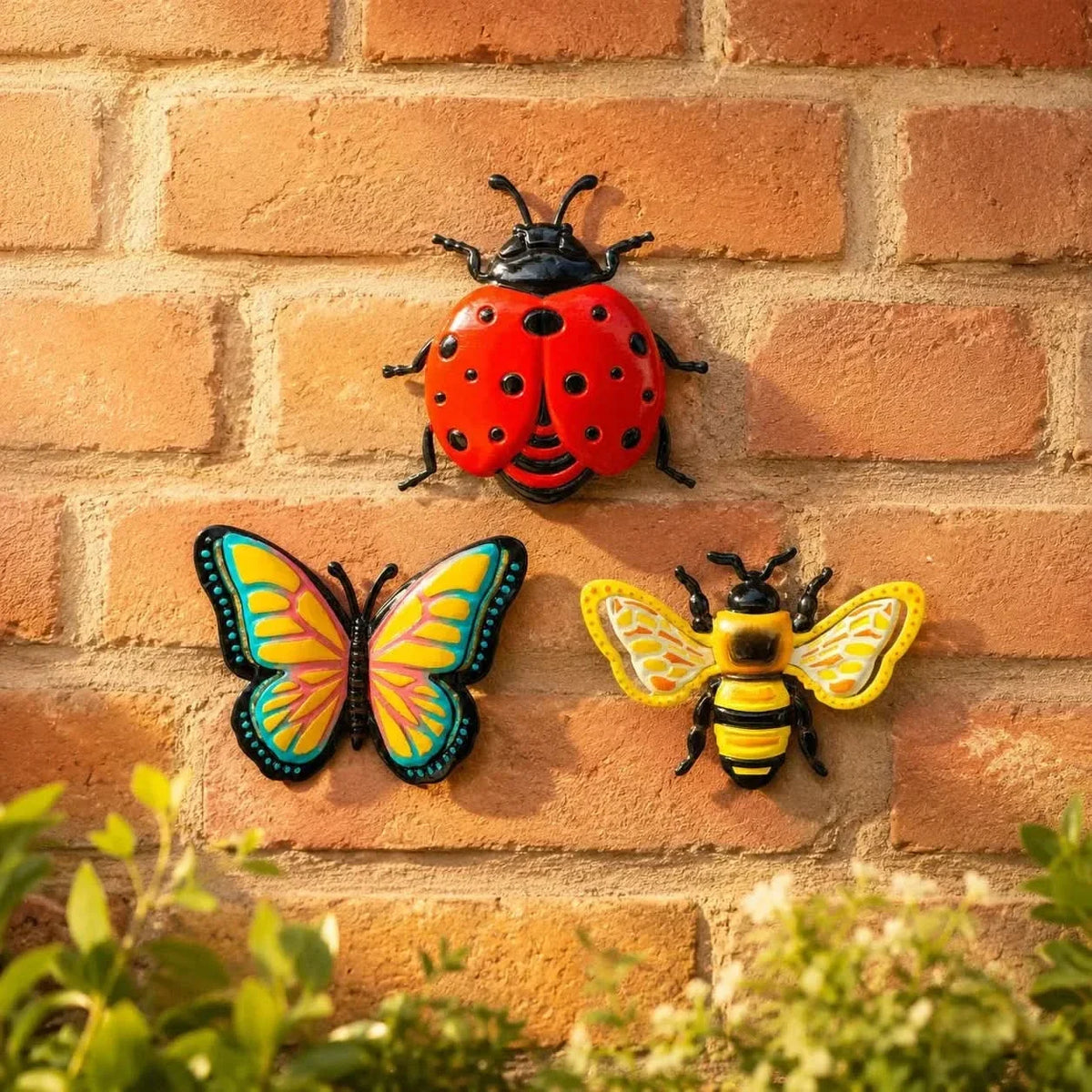 Garden Wall Decor 3D Hand-Painted Metal Weatherproof