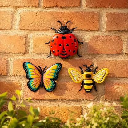 Garden Wall Decor 3D Hand-Painted Metal Weatherproof