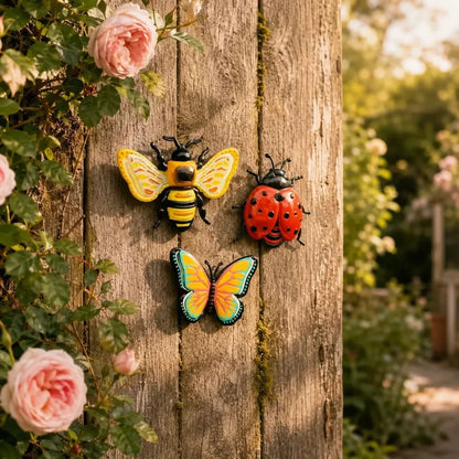 Garden Wall Decor 3D Hand-Painted Metal Weatherproof