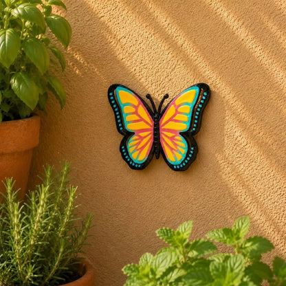 Garden Wall Decor 3D Hand-Painted Metal Weatherproof