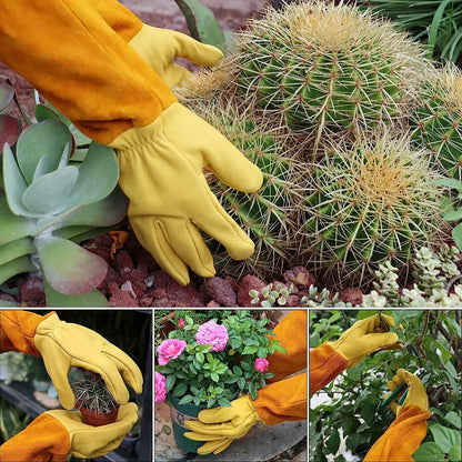 Gardening Gloves Thorn-Resistant Breathable Extended Wrist Coverage