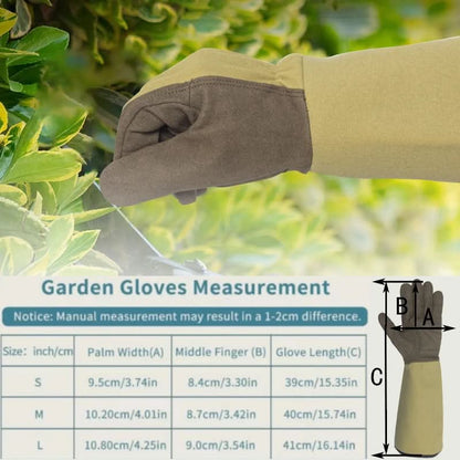 Gardening Gloves Thorn-Resistant Breathable Extended Wrist Coverage