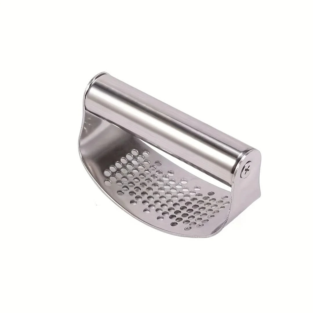 Garlic Press Ergonomic Stainless Steel Curved Pressing Head