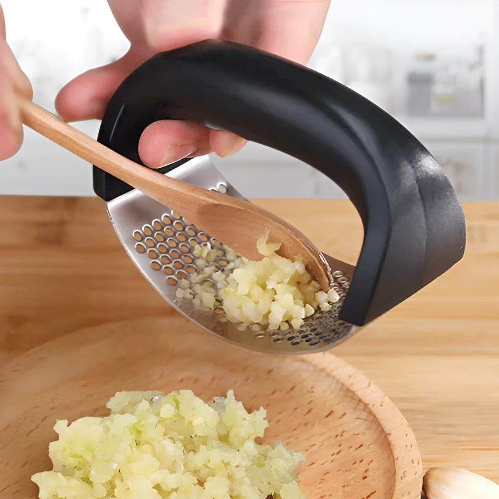 Garlic Press Stainless Steel & Foldable Handle