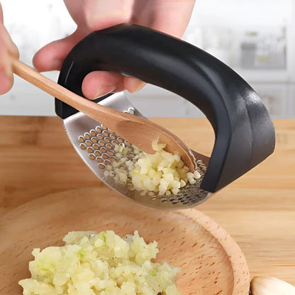 Garlic Press Stainless Steel & Foldable Handle