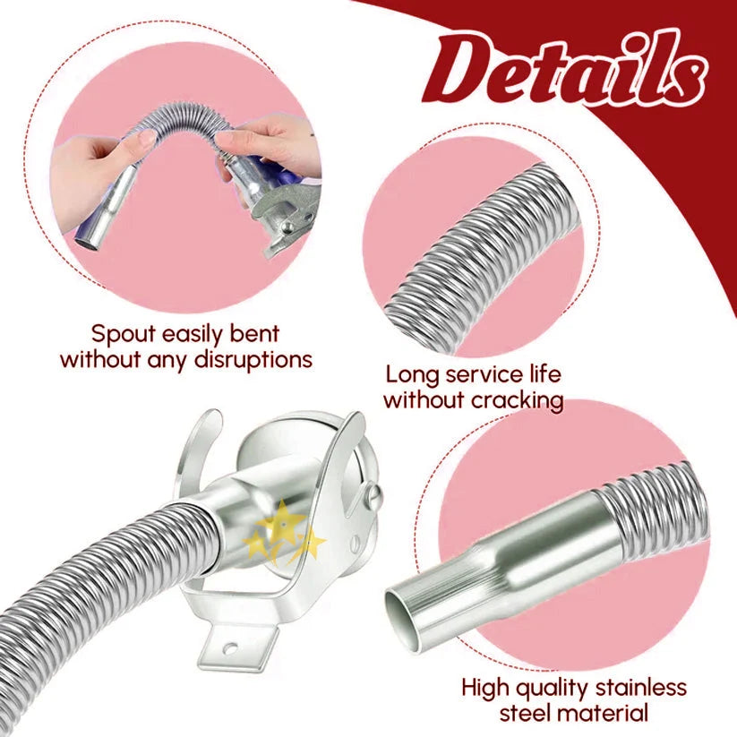 Gas Can Spout Flexible Stainless Steel Mesh Filter