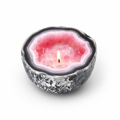 Geode Bowl Flicker-Free Natural Wax Candle
