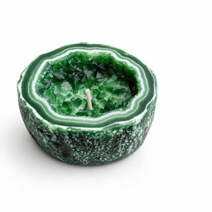 Geode Bowl Flicker-Free Natural Wax Candle