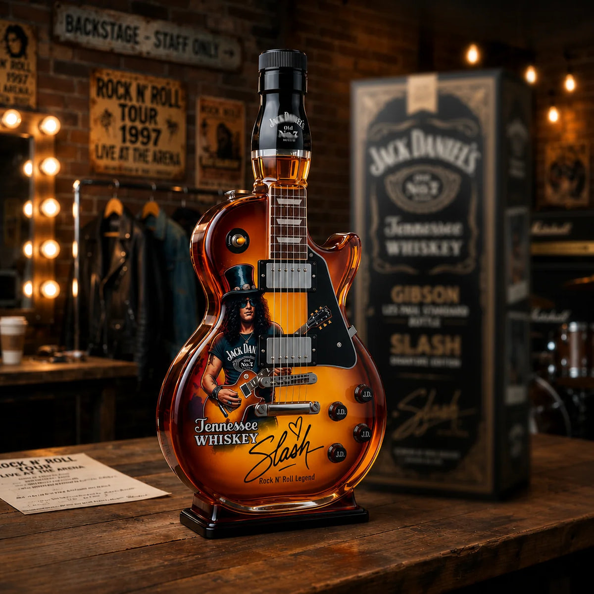 Glass Decanter Guitar-Shaped Transparent Display Piece