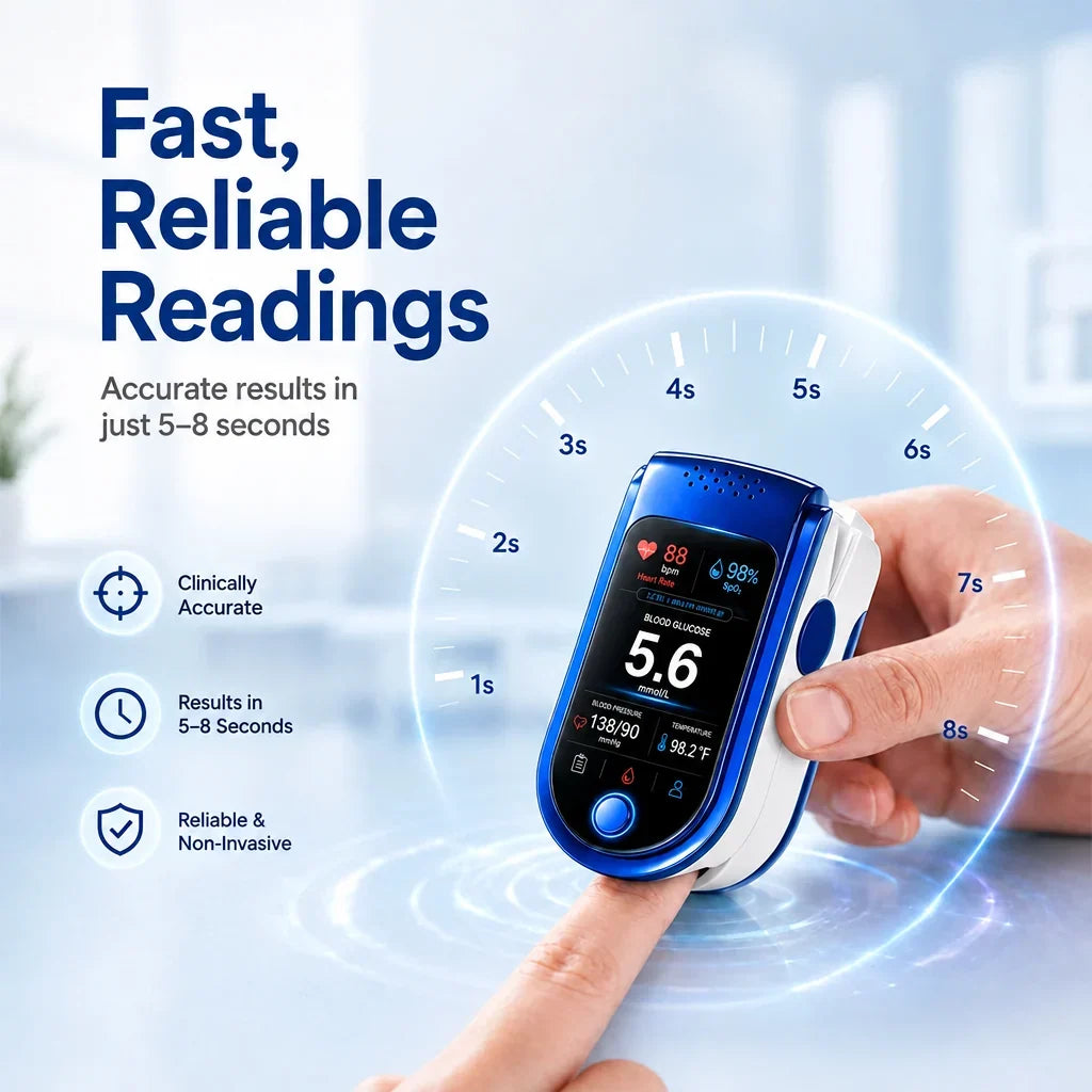 Glucose Monitor Non-Invasive Laser Scanning Compact Design