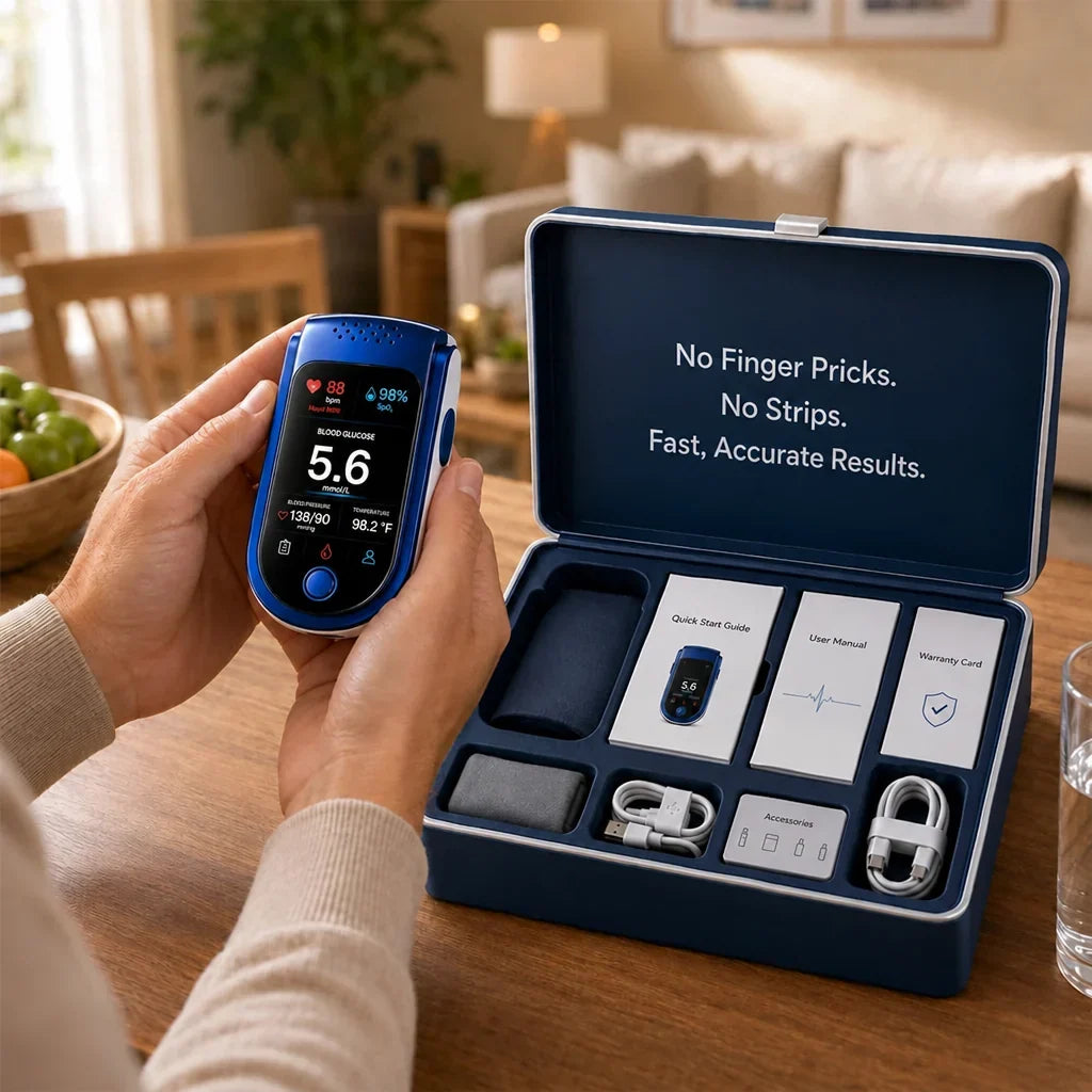 Glucose Monitor Non-Invasive Laser Scanning Compact Design