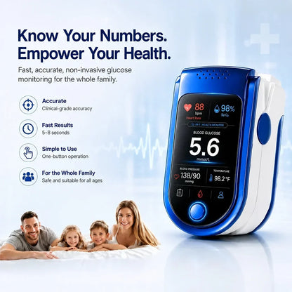 Glucose Monitor Non-Invasive Laser Scanning Compact Design
