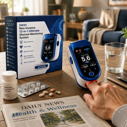 Glucose Monitor Non-Invasive Laser Scanning Compact Design