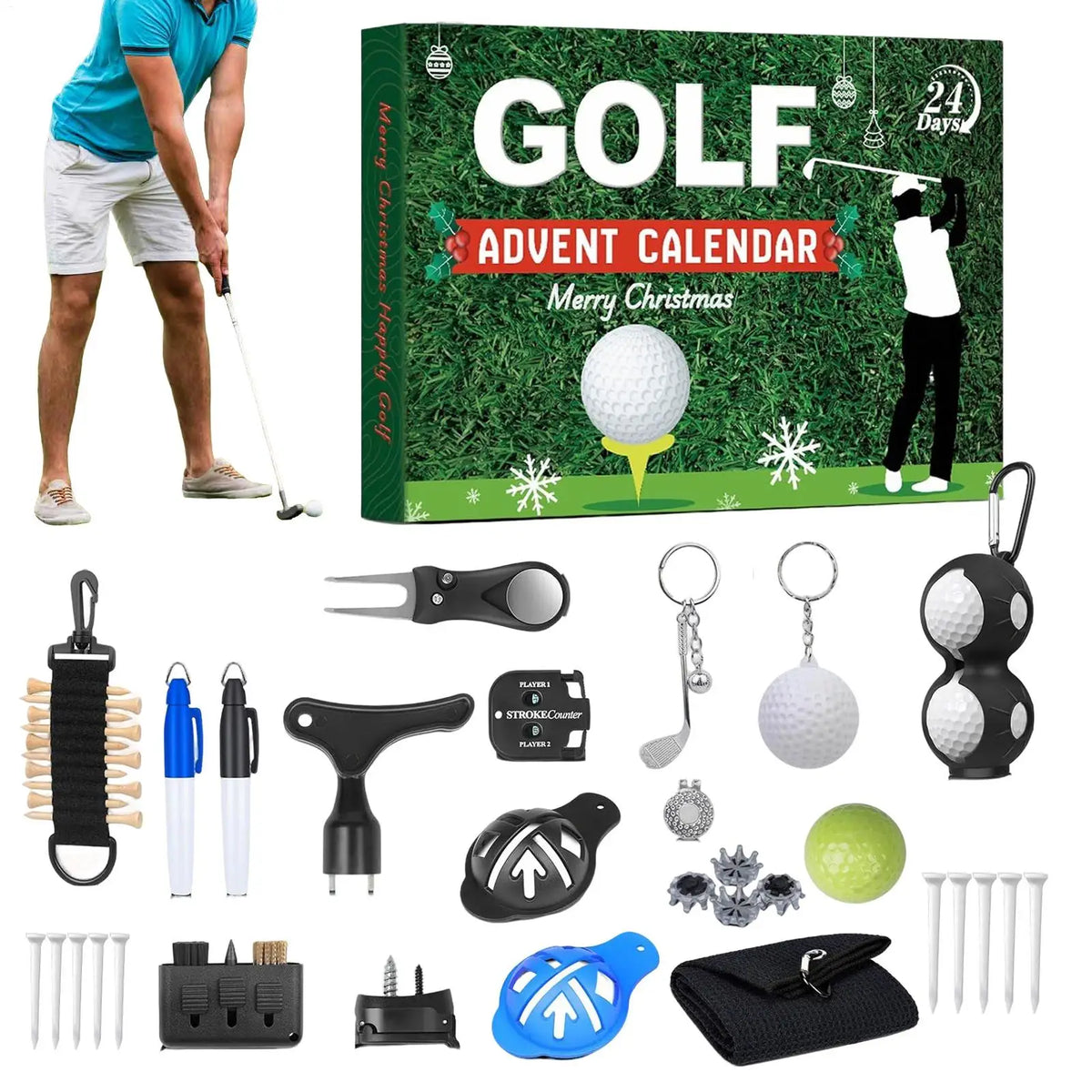 Golf Advent Calendar 24 Golf Accessories For Christmas Countdown