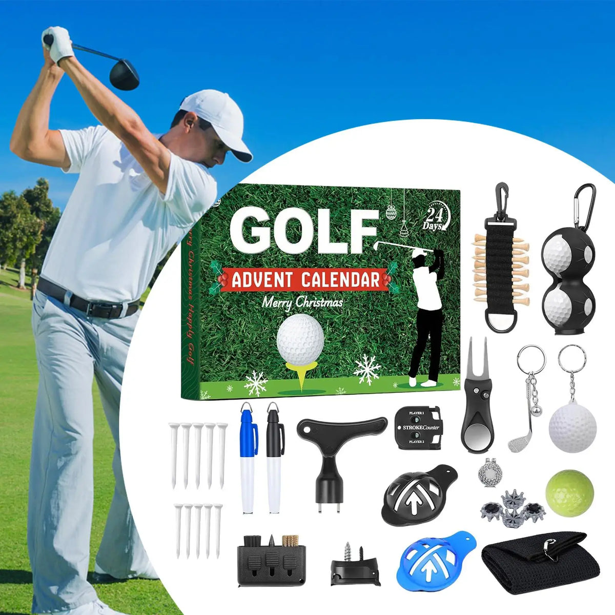 Golf Advent Calendar 24 Golf Accessories For Christmas Countdown