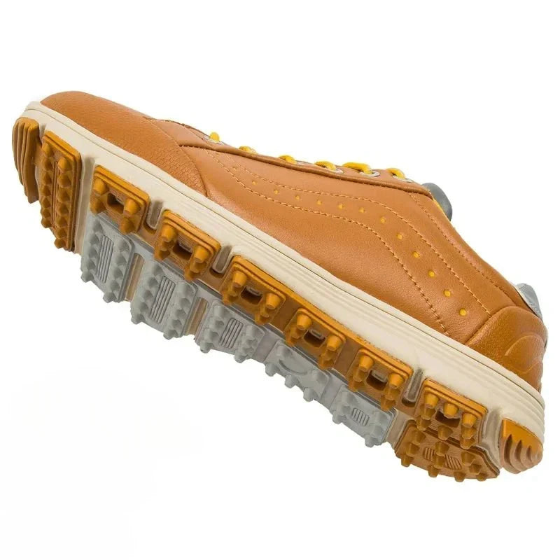 Golf Shoes Waterproof Leather Cushioned Insole Traction Outsole