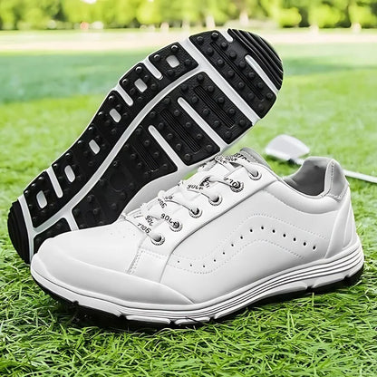 Golf Shoes Waterproof Leather Cushioned Insole Traction Outsole