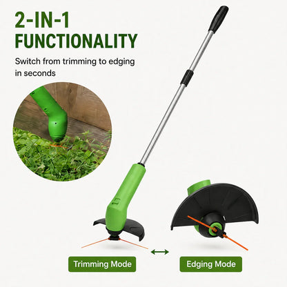 Grass Trimmer Cordless Lightweight Adjustable Cutting Head