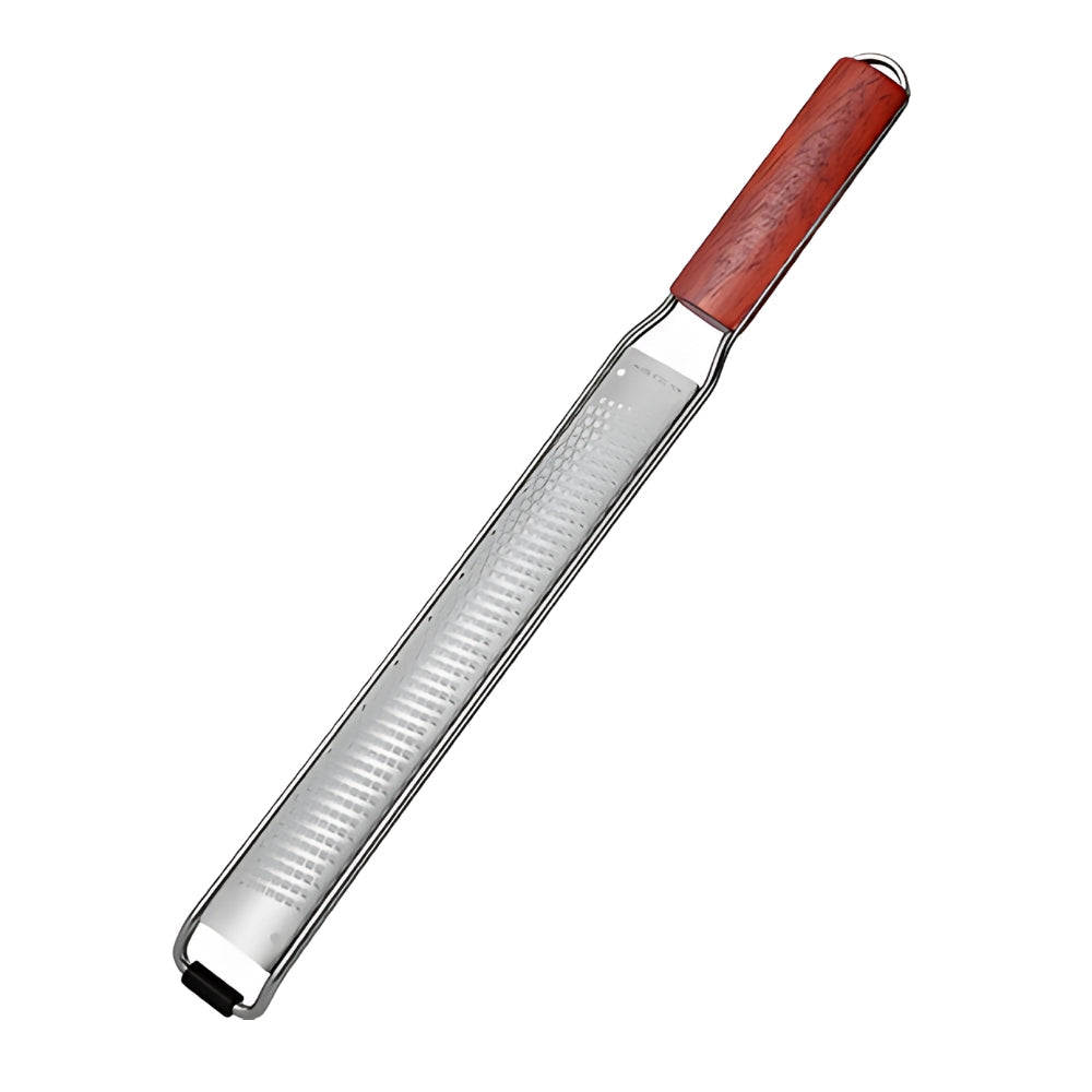 Grater Multi-Use Stainless Steel Blade & Long Wooden Handle